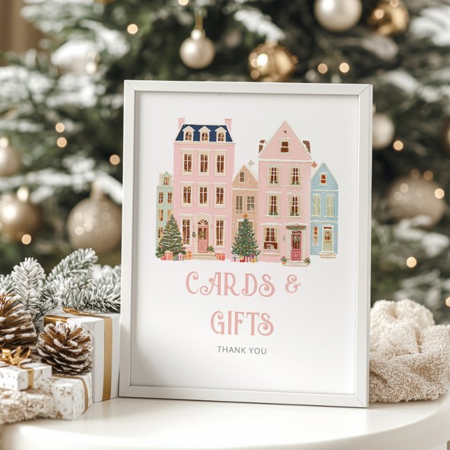 Poster Cards And Gifts Christmas village Winter (Criador carregado)