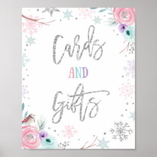 Poster Cards and Gifts Winter Onederland Girl Birthday