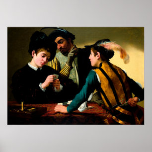 Poster Cardsharps de Caravaggio