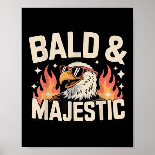 Poster Careca E Majestoso Pai Careca Engraçado Dia Dos Pa