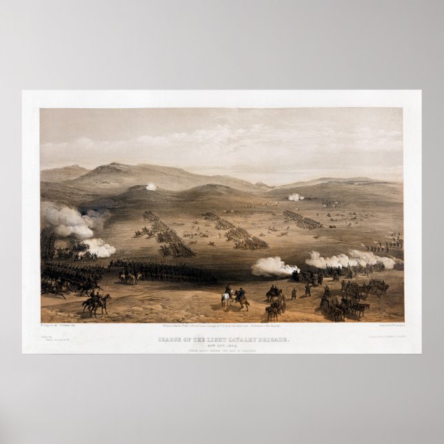 Póster Carga da Brigada de Cavalaria Luz por Simpson (Frente)