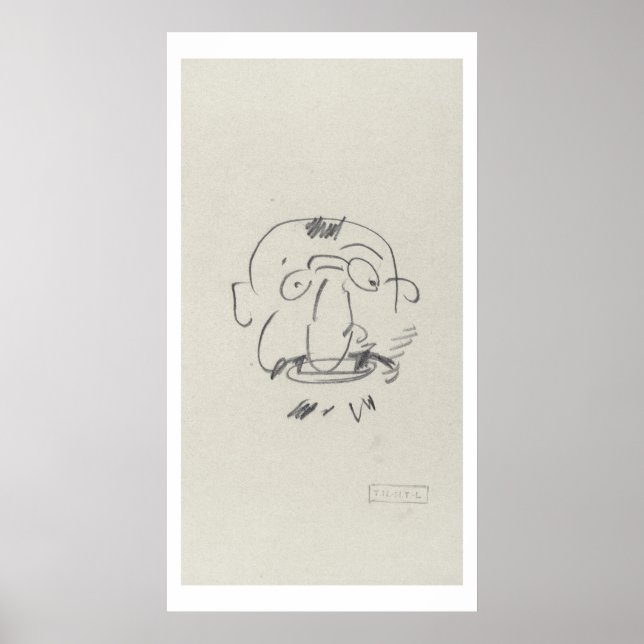 Poster Carga de Lautrec par Lui-Meme (lápis no papel) (Frente)