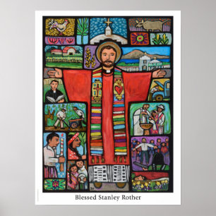 Póster Cargo abençoado de Stanley Rother, primeiro márt