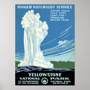 Póster Cargo do vintage de Yellowstone do serviço do