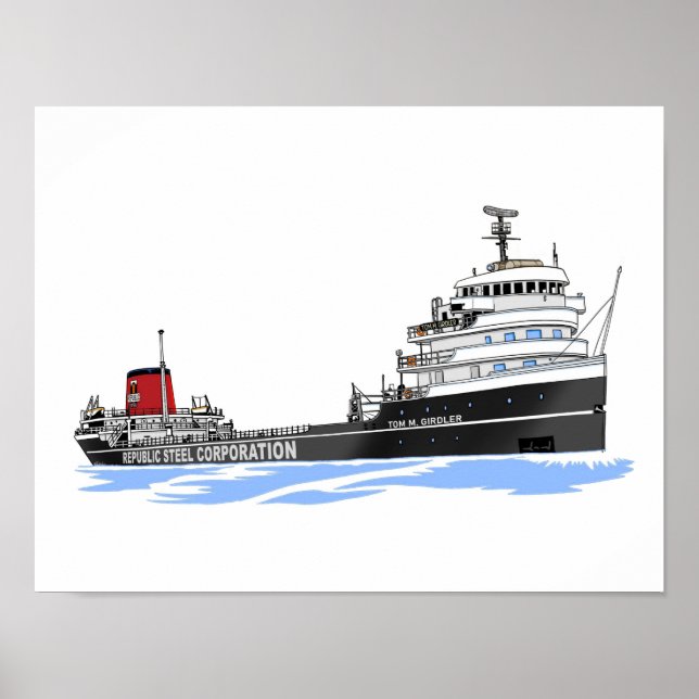 Poster Cargueiro dos Lagos excelentes Tom M. Girdler Repú (Frente)