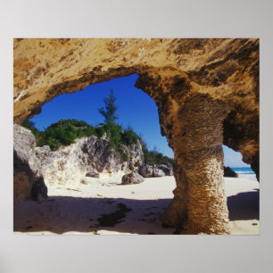 Póster Caribe, Bermudas, Cidade de Tucker.Natural