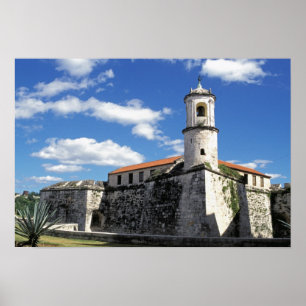 Póster Caribe, Cuba, Havana. Havana Velha, Castillo
