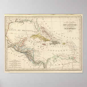 Poster Caribe, Golfo do México e Guatemala