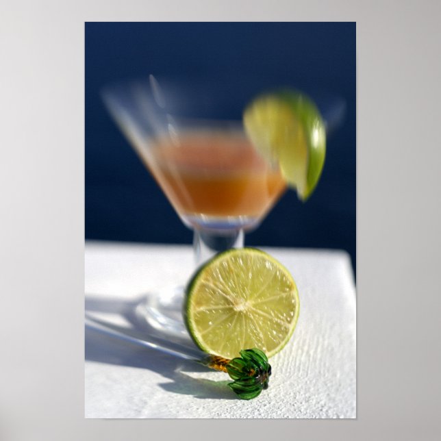 Póster Caribe, Ilhas Virgens. Um soco de rum tropical, (Frente)