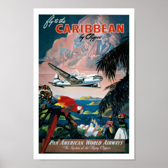 Poster Caribe Imagens Vintage Inúteis (Frente)
