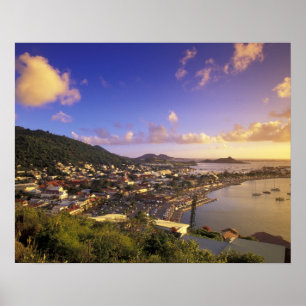 Póster Caribe, Índias Ocidentais Francesas, Rua.