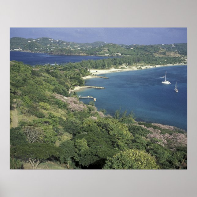 Poster Caribe, Índias Ocidentais, Ruas. Visão de (Frente)