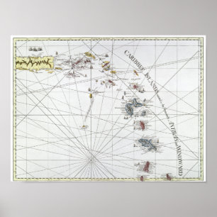 PÓSTER CARIBE: MAPA, 1775