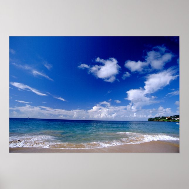 Póster Caribe, Menos Antilhas, Índias Ocidentais, (Frente)