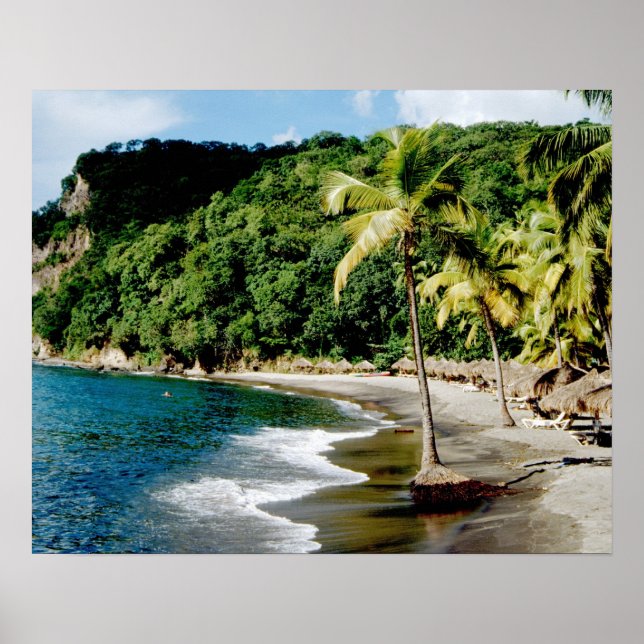 Póster Caribe, Menos Antilhas, Índias Ocidentais, Santo (Frente)