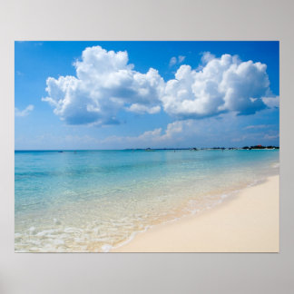 Póster Caribe - Praia dos Sete Milhas - Ilhas Cayman