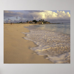 Póster Caribe, St. Martin (St. Maarten). Baía de Maho