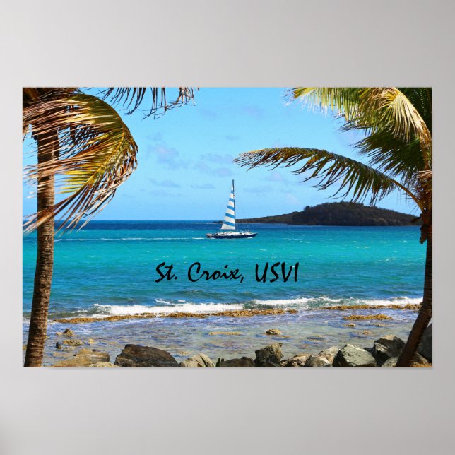 Póster Caribe tropical (Frente)