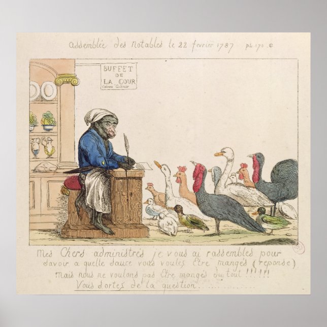 Poster Caricatura da Assembleia de Notáveis (Frente)