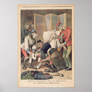 Póster Caricatura da Tripla Aliança