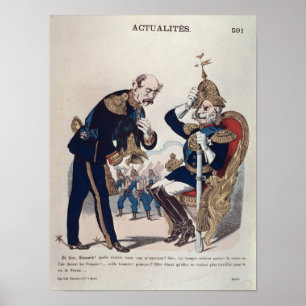 Poster caricatura de Kaiser Wilhelm de Prússia