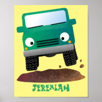Caricatura de veículos todo-o-terreno 4X4