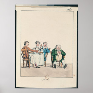 Poster Caricatura do dort dine', de Qui de um sono do