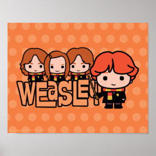 Poster Caricatura Weasley Siblilings Gráfico