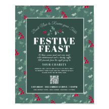 Caridade Banquete verde-festivo evento de Natal ve