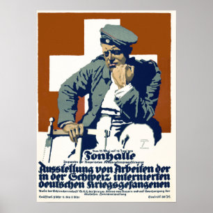 Poster Caridade para o prisioneiro de guerra alemão ww1 