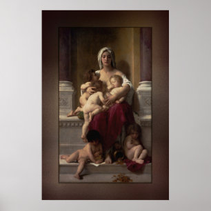 Poster Caridade por William Adolphe Bouguereau
