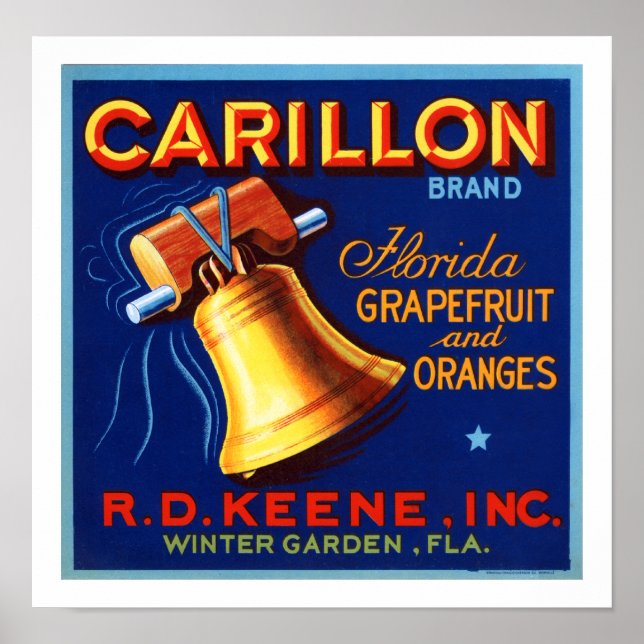 Póster Carillon Marca Flórida Grapefruit (Frente)