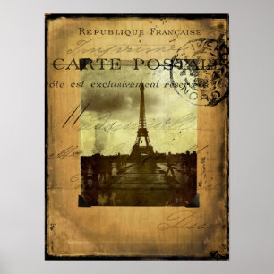 Poster carimbado de Paris