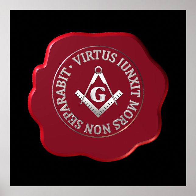 Póster Carimbo de cera maçônica (Frente)