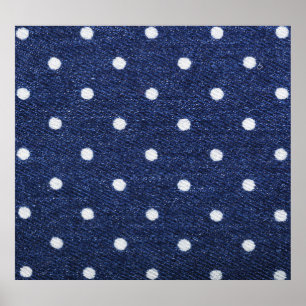 Poster Carimbo de ervilha: textura do tecido de denim.