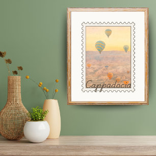 Poster Carimbo de Posto Cappadocia Aquarela
