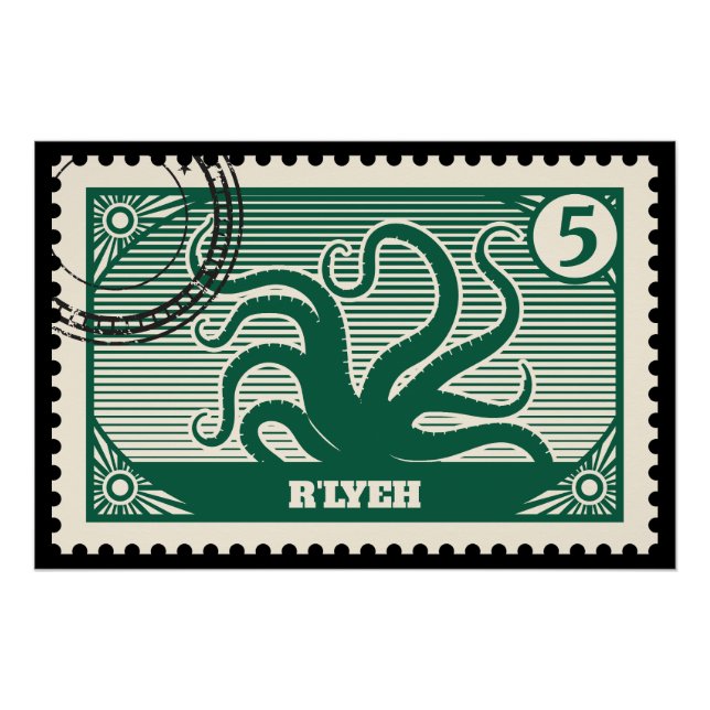 Póster Carimbo de Posto R'lyeh (Frente)