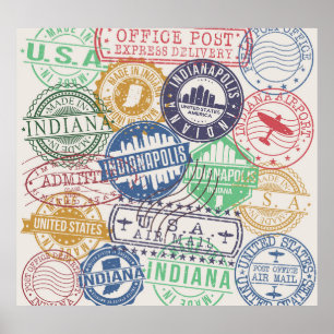 Poster Carimbos de Indianápolis: Conjunto de Focos de Via