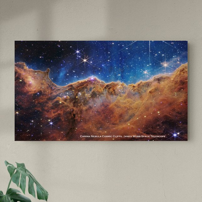 Poster Carina Nebula Cliff Cósmicos James Webb Extra Gran (Criador carregado)