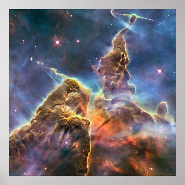 Póster Carina Nebula do Telescópio Espacial Hubble (Frente)