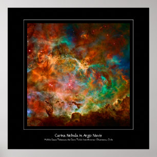 Póster Carina Nebula na constelação Argo Navis