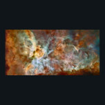 Póster Carina Nebula - NGC 3372<br><div class="desc">Faça uma espiada num berçário de parto estelar através do poderoso olho de Hubble nesta vista colorida da Nebulosa Carina. Essa nebulosa massiva fica a cerca de 7.500 anos-luz apresenta a variável estrela eta Carinae visível e seus dois lobos de material expulso. Cortesia da NASA, ESA, N. Smith e The...</div>