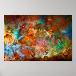 Poster Carina Nebula no Argo Navis beleza no espaço