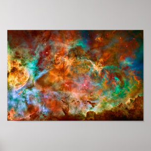 Poster Carina Nebula no Argo Navis beleza no espaço