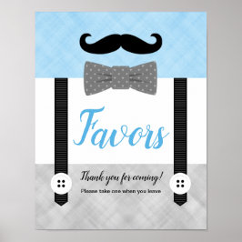 Poster Carinha cinza azul, chá de fraldas de 