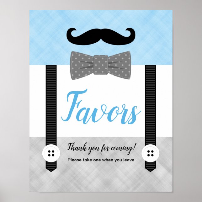 Poster Carinha cinza azul, chá de fraldas de  (Frente)