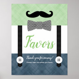 Poster Carinha marinho verde chá de fraldas sinal de favo