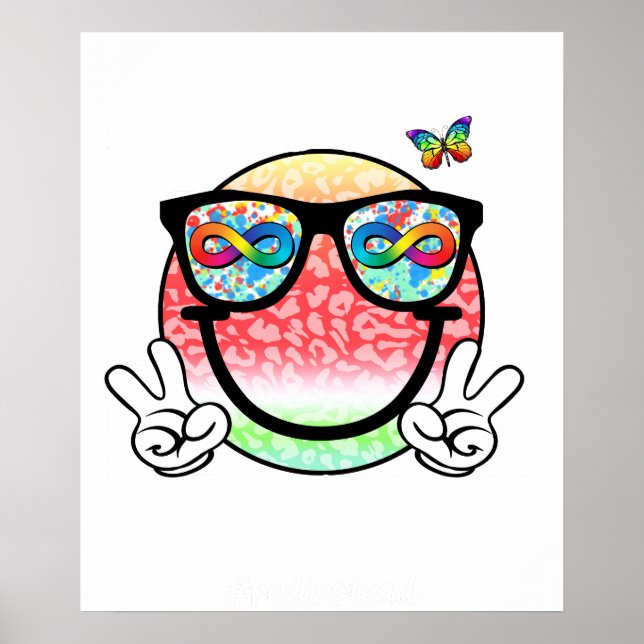Poster carinha sorridente de aceitação do autismo (2 (Frente)