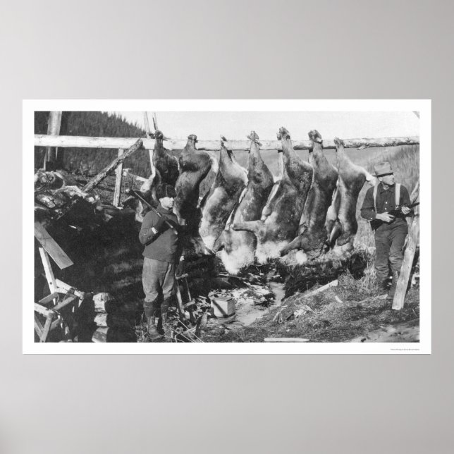 Póster Cariou Hunters Alaska 1928 (Frente)