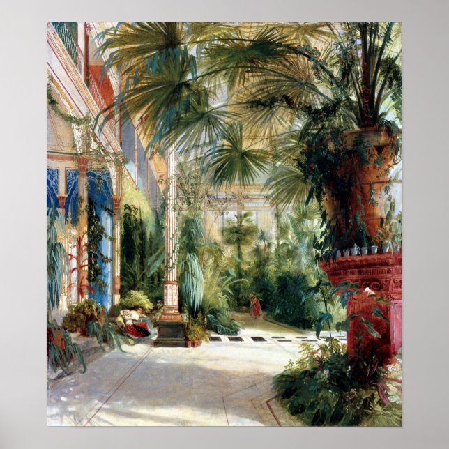Poster Carl Blechen O interior da Palm House (Frente)